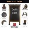 Excello Global Products Double-Sided 40x23 Heavy-Duty A-Frame Chalkboard Standing Sign,10 Chalk Markers, 40 Piece Stencils, Chalk and Eraser (Rustic) - 3 of 4