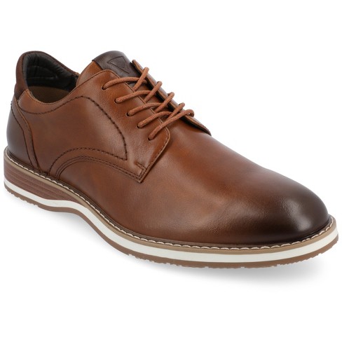 Vance Co. Rutger Tru Comfort Foam Plain Toe Hybrid Dress Shoe, Cognac ...