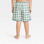 Toddler Boys' Gingham Checkered Swim Shorts - Cat & Jack™ Green