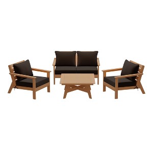 WestinTrends Avalon Outdoor 5-Piece Modular Sectional Patio Furniture Sofa Set - 1 of 4