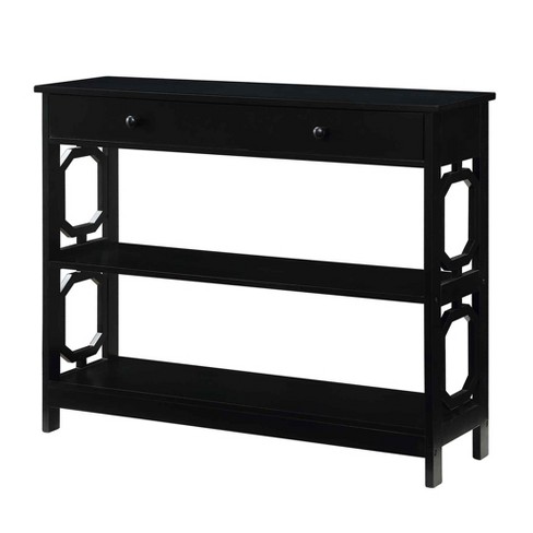 Omega 1 Drawer Console Table Black Johar Furniture Target