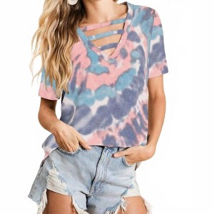 Women's Harmony Strappy Tie Dye Top - BiBi - 1 of 3