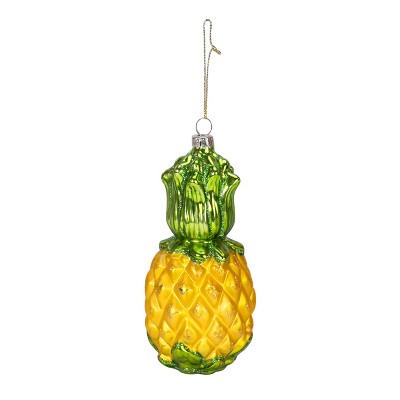 Beachcombers Blown Glass Pineapple Ornament