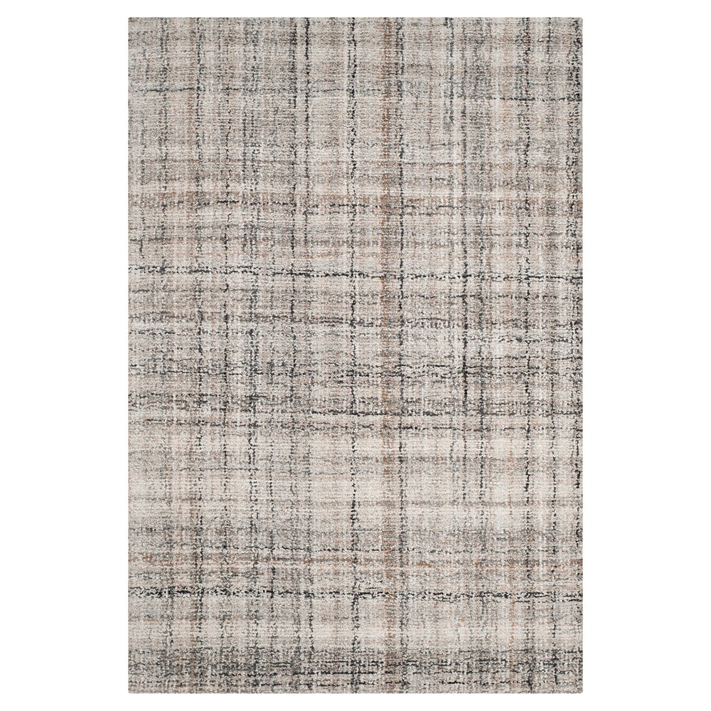 4'x6' Camel/Black Abstract Tufted Area Rug - Safavieh