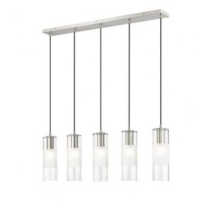 Alton 5-Light Linear Chandelier - Modern Steel Design for Kitchen & Dining Room - 1 of 4