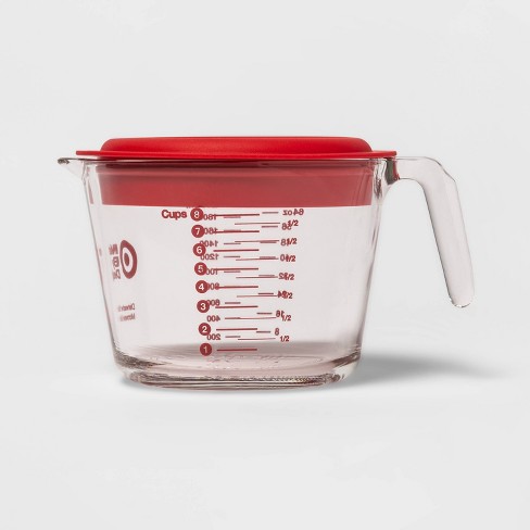 8 Cup Liquid Glass Measuring Cup With Plastic Lid Made By Design Target