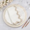 Saro Lifestyle 100% Linen Soft Hue Scallop Napkin (Set of 4) - 4 of 4