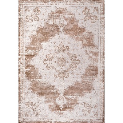 Alhambra Reversible Brown/Cream Synthetic 3x5 Modern Area Rug