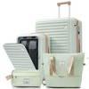 MOEPISY 4-Piece Luggage Set with USB Charging Ports - 20in Carry-On (Front-Opening for Laptop) 28in Checked Suitcase - 2 of 4