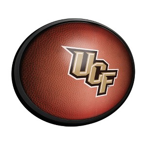 College Football Pigskin Design Oval Slimline Lighted Wall Sign - 1 of 4