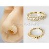 Jewelry Avalanche Unisex 20G 14K Gold Nose Hoop Ring with Moissanites, 6mm Nose Ring - 4 of 4