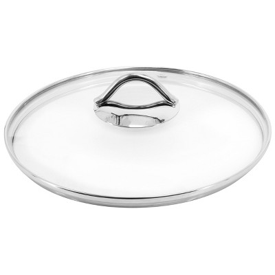 Korkmaz 2.5 Liter Polished Stainless Steel Casserole with Glass Lid