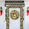 6ft Pre-Lit Christmas Garland with Gold Leaves & Ball Ornaments, Battery Operated, Indoor & Outdoor Holiday Decor - 2 of 4