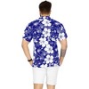 LA LEELA Mens Hawaiian Shirts Short Sleeve Button Down Shirt Floral Shirt Men Boho Holiday Casual Summer Beach Shirts for Men Funny - 4 of 4