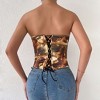 Clearlove Women's Corset Top Sexy Backless Strapless Sweetheart Neck Bustier Boned Bodyshaper Party Crop Top Brown Medium - 3 of 4