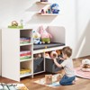 VEVOR Kids Reading Nook Bench, Toddler Bookshelf and Bookcase with Detachable Seat Cushion, 6-Cubby Storage Organizer Bench with 3 Drawers - 2 of 4