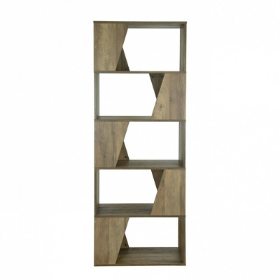 Fc Design 5 Tier Corner Bookcase Wooden Display Shelf Storage Rack  Multipurpose Shelving Unit In Red Cocoa Finish : Target