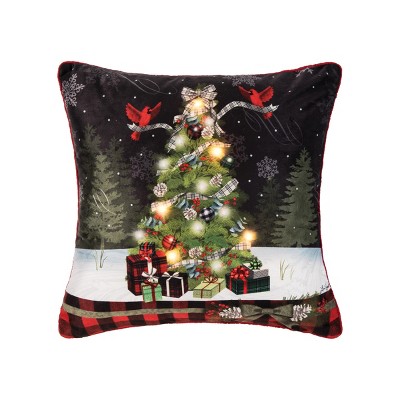 C&F Home Christmas Tree Memories Light-Up LED Pillow