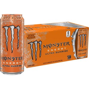 Monster Energy Ultra Sunrise, Sugar Free Energy Drink, 16 Fl Oz (Pack of 15) - 1 of 4