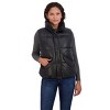 Women's Faux Leather Short Puffer Vest - S.E.B. By SEBBY  - 3 of 4