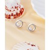 Molenia Pearl Stud Earrings, 925 Sterling Silver Freshwater Pearl Earrings, Elegant Dainty Wedding Bridesmaids Jewelry - 3 of 4