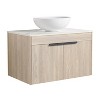 NicBex Floating Bathroom Vanity with 4 Styles Ceramic Basin,Bathroom Sink Vanity with Soft Close Doors,Bathroom Sink Cabinet for Bathroom,Oak - 2 of 4