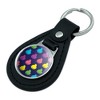 Peeps Rainbow Peeps Pattern Black Leather Keychain - 2 of 3