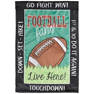 Dicksons Magnolia Garden Outdoor Flag Decoration For Garden, Yard, Or Walkway Large 29 x 42, Weather Resistant Polyester, Football Fans Live Here - 1 of 1