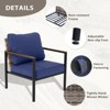 EAGLE PEAK Sunset Dune Collection Modern Patio Furniture Chair, Wicker Metal Outdoor Dining Chairs - 3 of 4
