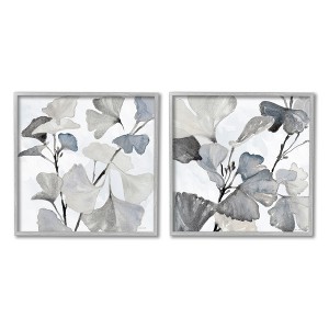Stupell Industries Elegant Monochromatic Plant Leaves, 12" x 12" - 1 of 4