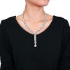 EVERLY JEWELRY | Sterling Silver 118 3/4ct TGW Created White Sapphire Lariat Necklace, 16 inc  + 3 inc - 3 of 4