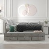 Daybed with Trundle and 3 Storage Drawers, Wood Captain’s Bed with Trundle Bed, Platform Bed - 2 of 4