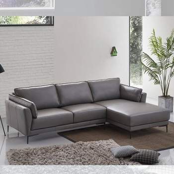 69" Meka Sectional Sofa Anthracite Leather - Acme Furniture