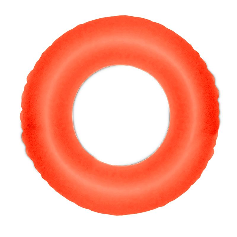 Swim Central 35" Inflatable Neon Orange Swimming Pool Inner Tube, 1 of 3