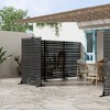 72" H×47"W Dovelina Brown Metal Planter Box with Trellis Privacy Screen for Patio - 2 of 4