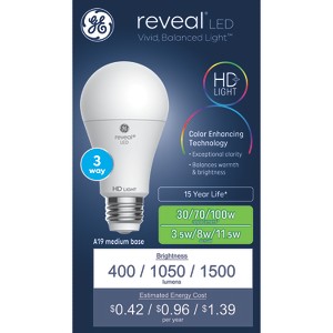 GE Household Lighting Reveal LED 3-Way Bulb A19 New - 1 of 3