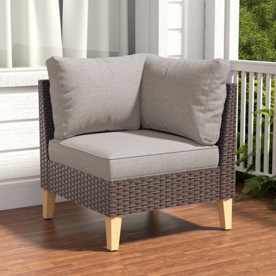 Gymojoy 1 Piece Patio Furniture Set All-Weather Outdoor Wicker Sectional Sofa