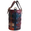 AmeriLeather Dorgon Rainbow Basket Handbag – Top Grain Cowhide, Multicolor Belt Design, Dual Handle Tote, 12.5" Leather Shoulder Bag - 4 of 4