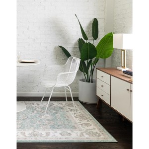 Unique Loom Aurelia Collection Area Rug - Hadrian (3'  x 5' 3" Rectangle Aqua/Gray) - 1 of 4