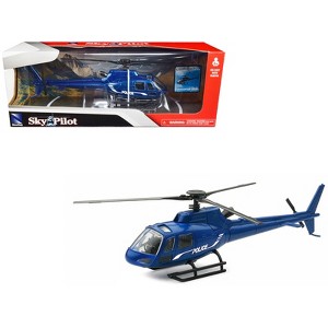 Eurocopter AS350 Helicopter Blue Metallic "Police" "Sky Pilot" Series 1/43 Diecast Model by New Ray - 1 of 3