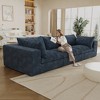 118.2" Corduroy Cloud Feather-filled Straight Sectional Sofa with Deep Seat, Double-Layer Design, Removable Cushions, No Assembly, and DIY Combination - 2 of 4