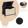 Acekool Rattan Storage Bench - Lift Top Entryway Organizer with Safety Hinges - 4 of 4