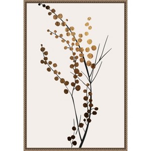 Amanti Art Golden Winter Florals by Kubistika Canvas Wall Art Print Framed 16 x 23-in. - 1 of 4