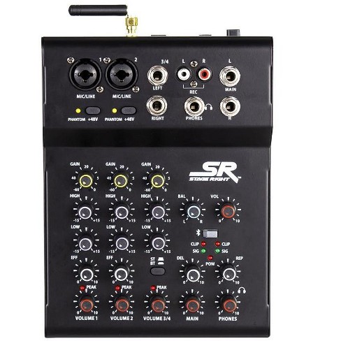 Monoprice Ix4b 4-channel Live Sound And Recording Mixer With Bluetooth, Usb, And Delay Effect - Stage Right Series :