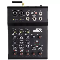 Monoprice ix4B 4-Channel Live Sound and Recording Mixer with Bluetooth, USB, and On Board Delay Effect - Stage Right Series
