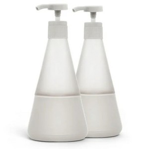 LunaLulinlk Dish Soap Glass Dispenser, Shatter Resistant, Stone Gray, 2 Pack, 14 oz - 1 of 4