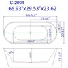 67" Acrylic Freestanding Bathtub, Contemporary Soaking Bathtub with Pop Up Drain & Overflow, Soaking Bath Tubs for Bathroom UPC Certified Black 1 - 4 of 4