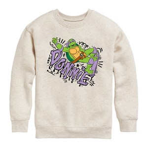 Boys' - Teenage Mutant Ninja Turtles - Donnie Graphic Long Sleeve Fleece Sweatshirt - 1 of 4