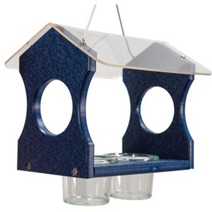 JCs Wildlife Hanging Bluebird Mealworm Feeder - Fly Thru Style Bluebird Feeder - Made in the USA - 1 of 3