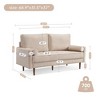 American Furniture Classics,69 Inch Wide Upholstered Two Cushion Sofa with Bolster Pillows - 2 of 4